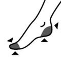 reinforced tip and heel