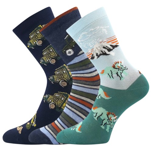 Children's socks 057-21-43 XVII with pictures BOYS' mix A (3 pairs) BOMA 125971 L-11