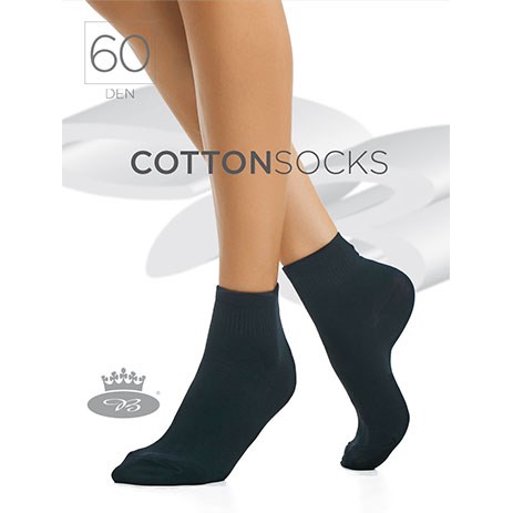 Women's COTTON nylon socks with cotton 60 DEN BEIGE (skin colour) be LADY 123466 L-11