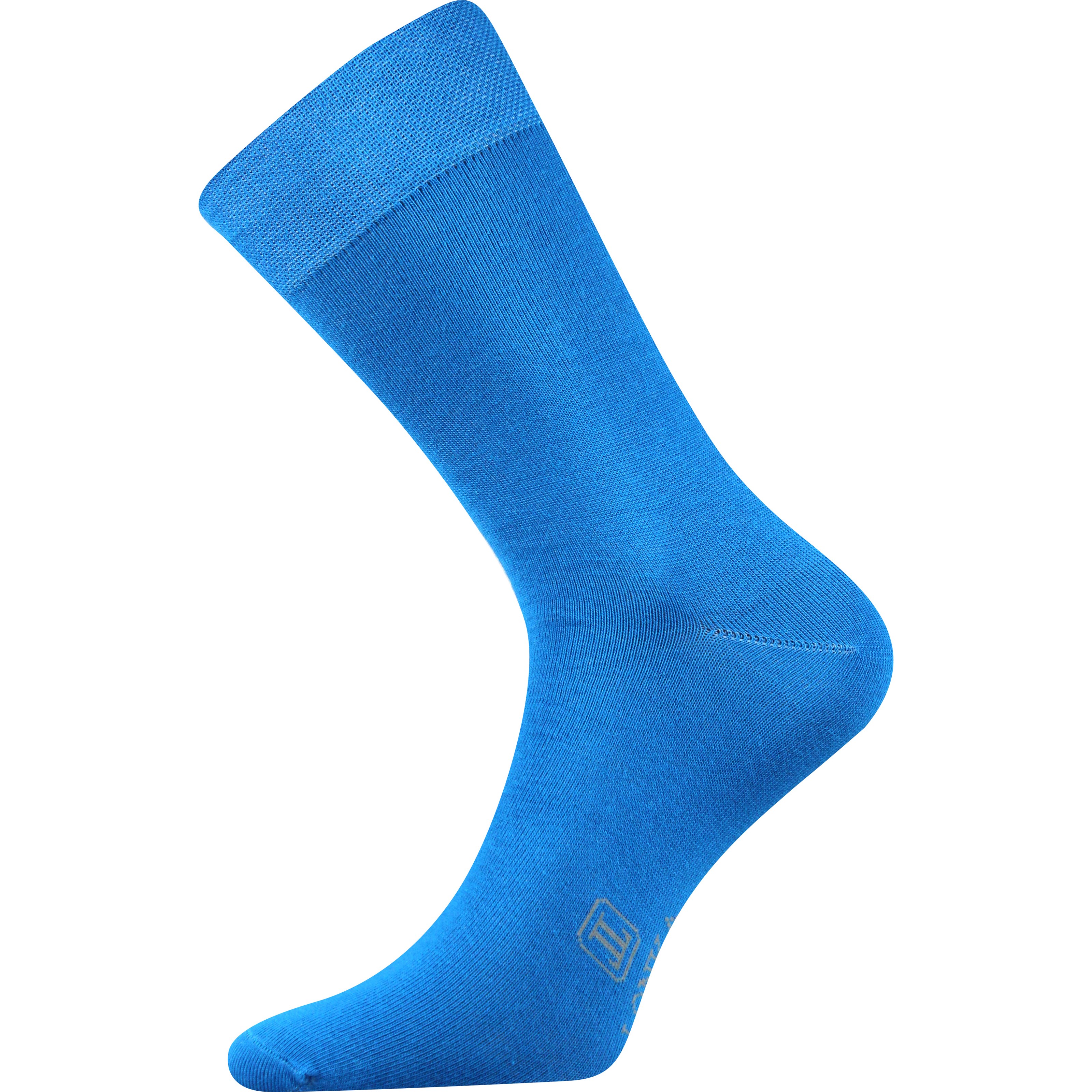 DECOLOR men's formal socks with silver MEDIUM BLUE Lonka 122244 L-11