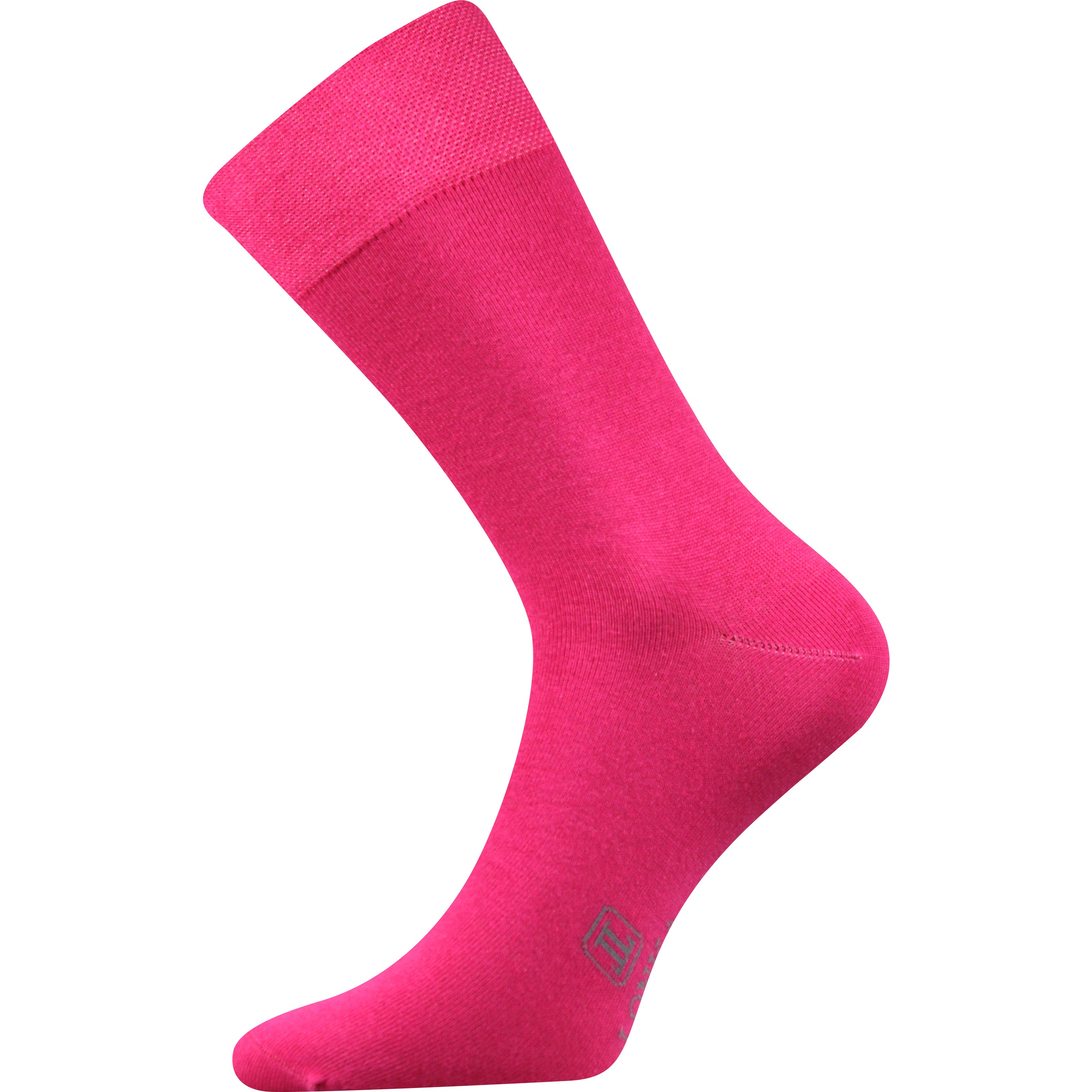 DECOLOR men's formal socks with silver DARK PINK Lonka 122249 L-11