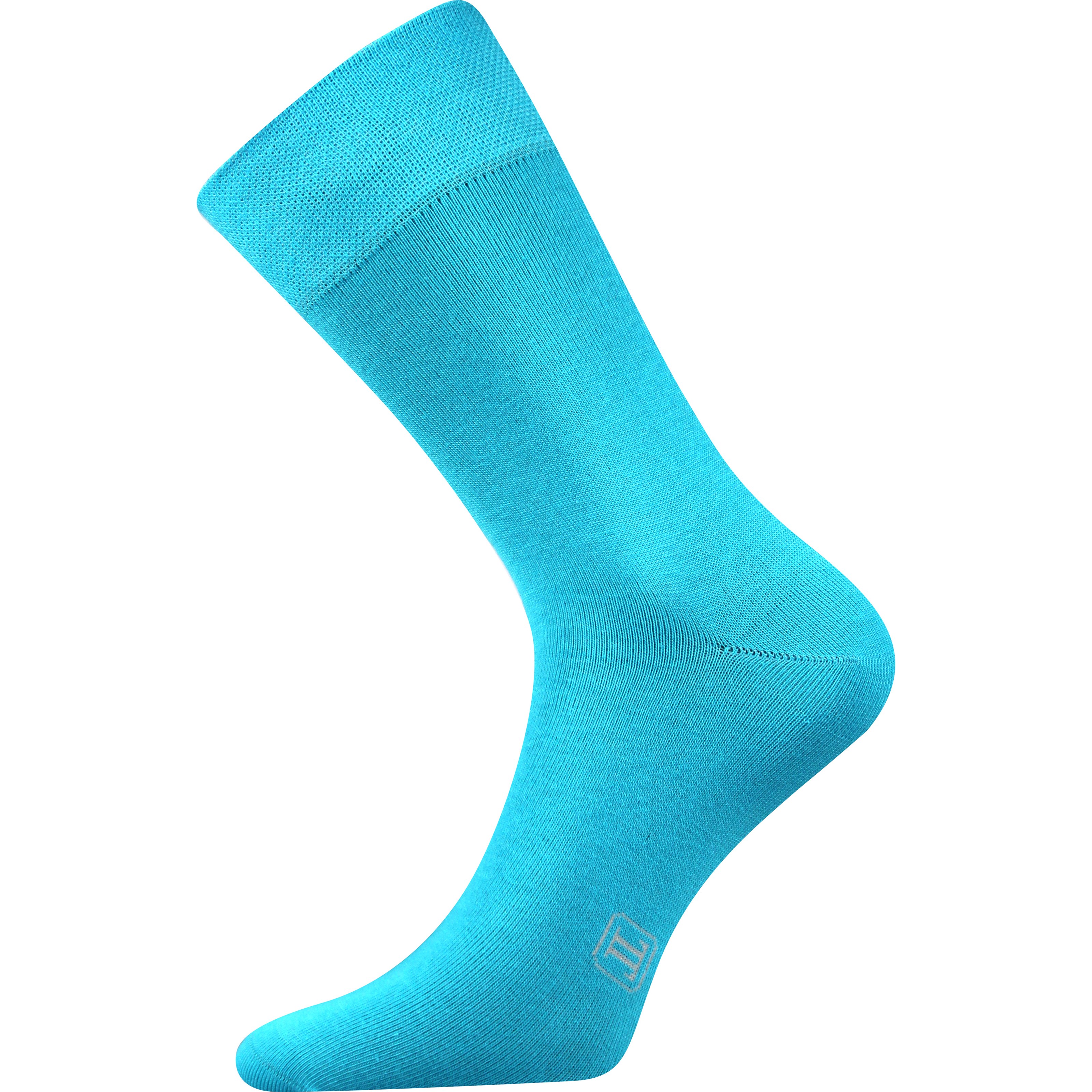 DECOLOR men's dress socks with silver TURQUOISE Lonka 122252 L-11