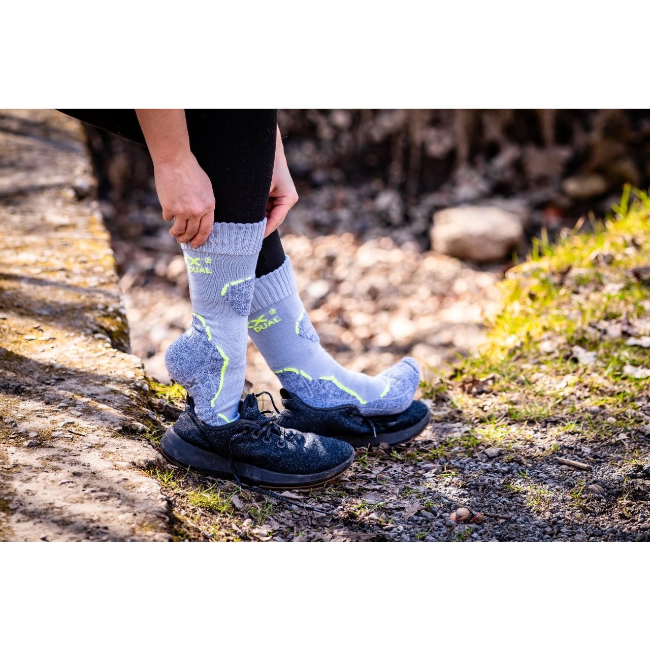 DUALIX double-layer merino thermo socks with silver LIGHT GREY VoXX 122316 L-11