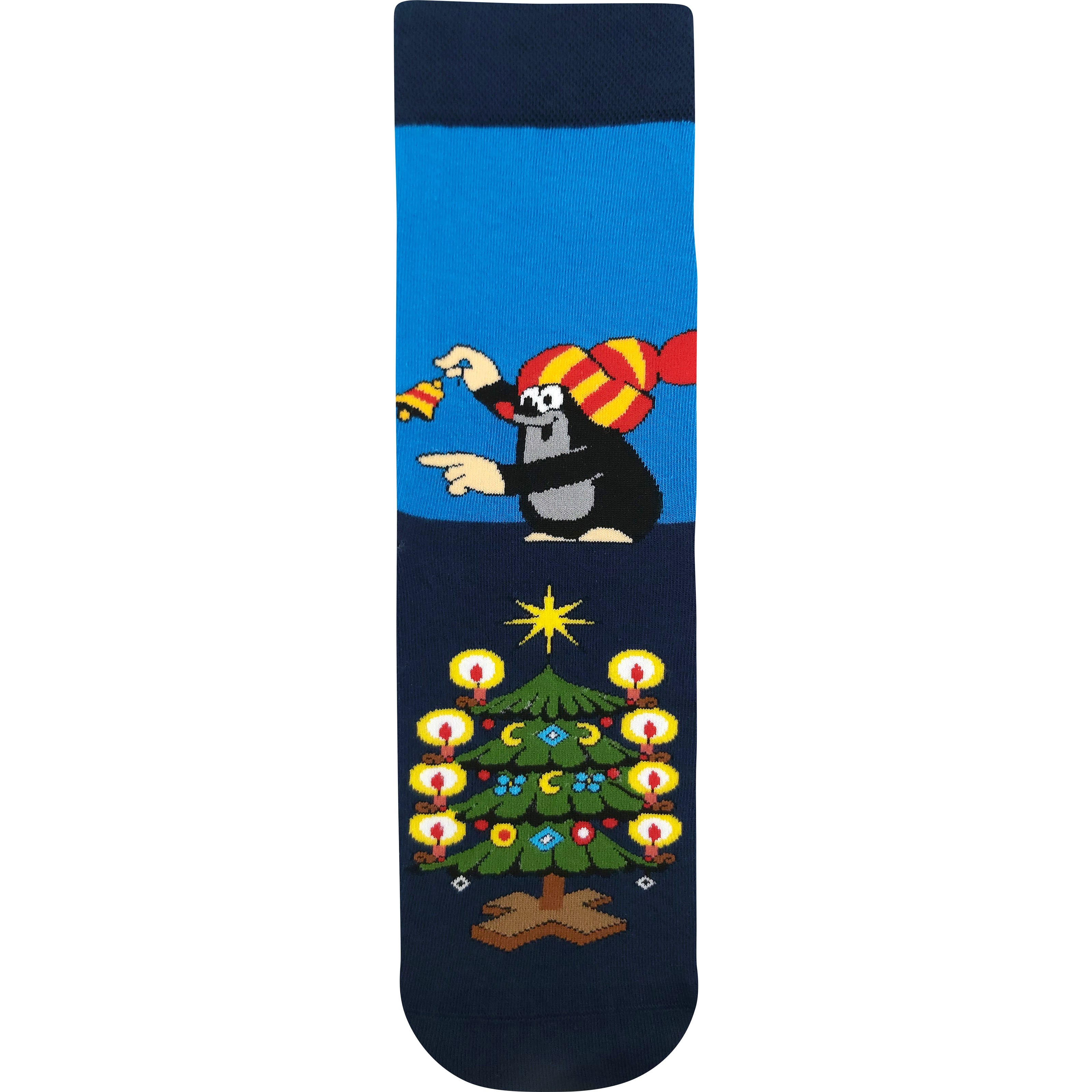 KR 211 formal socks with Christmas Mole design, DARK BLUE BOMA 125158 L-11