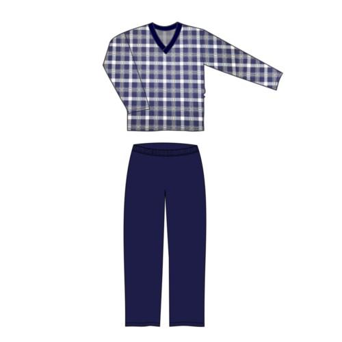 KÁJA pyjamas with long sleeves, CUBES 05 pattern Lonka 121383 L-11