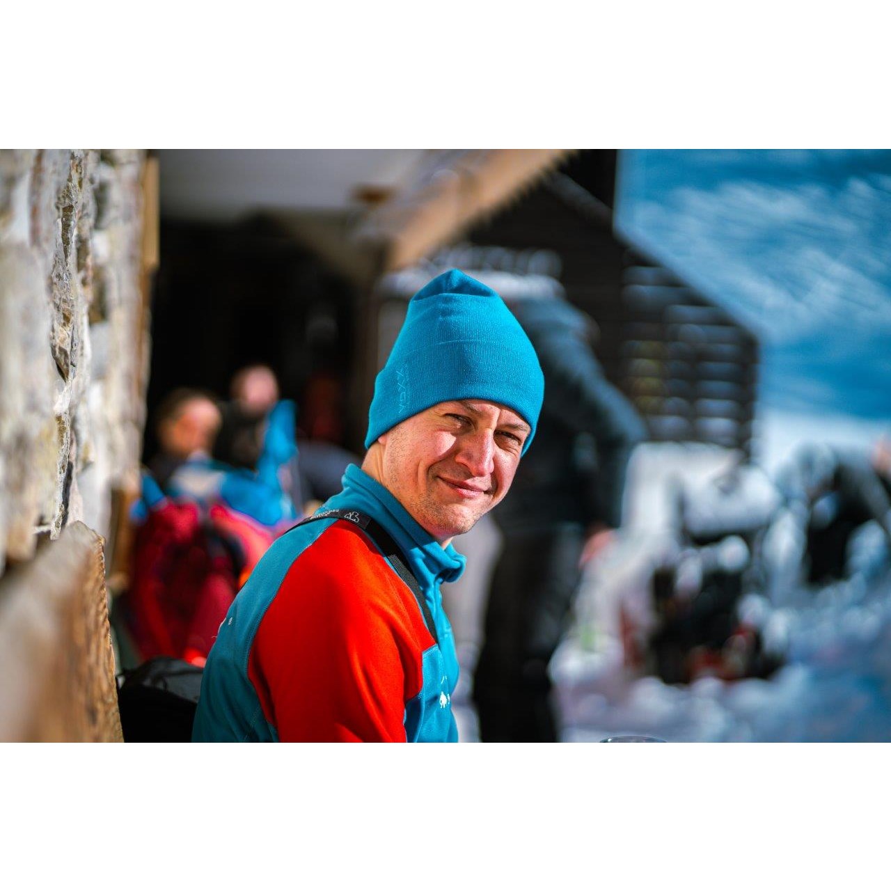 Men's knitted LEVORG cap with turn-up TYRQUOISE VoXX 124292 L-11