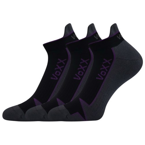 LOCATOR A black and purple cotton sports socks VoXX 124043 L-11