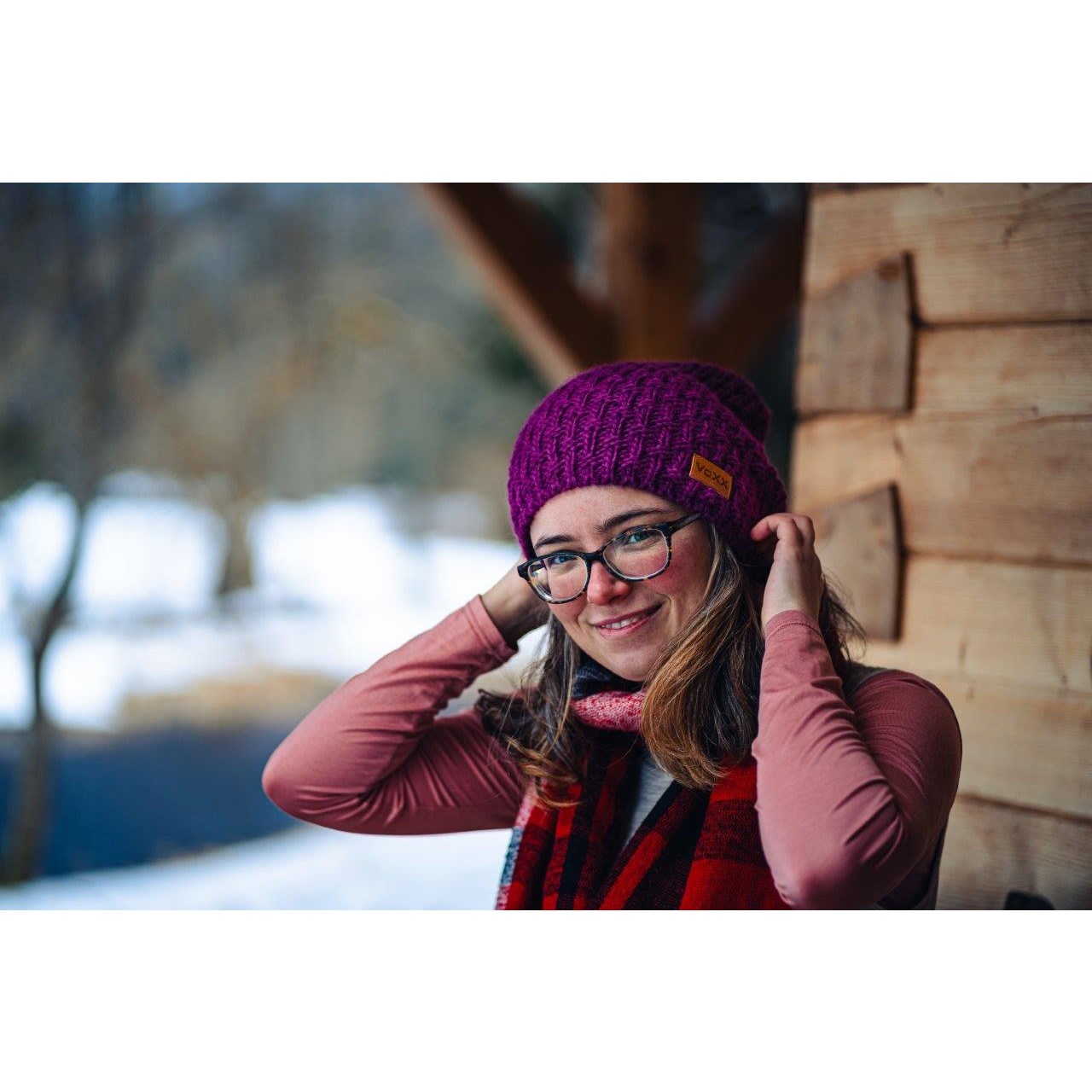 PREMACY women's knitted hat made of merino wool FUXIA VoXX 121789 L-11