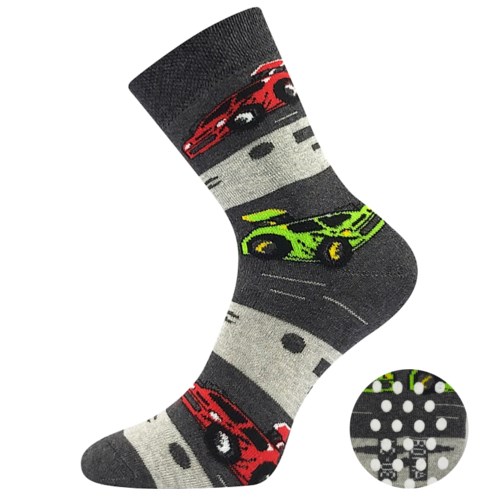 Children's terry socks SIBIŘ 07 ABS with pictures BOYS (3 pairs) BOMA 122671 L-11