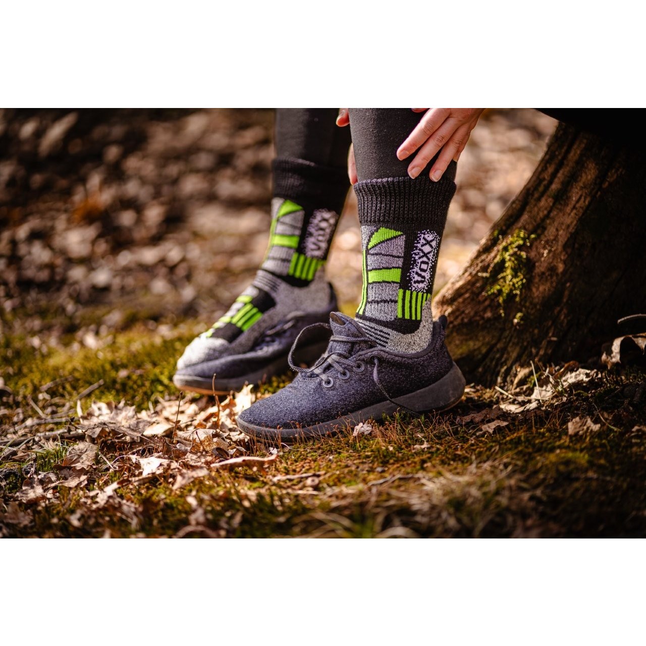 TRACTION wool winter thermal socks GREEN VoXX 123515 L-11