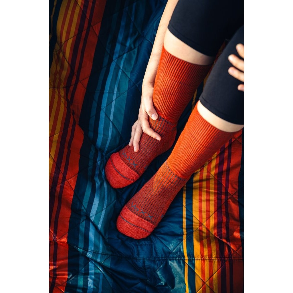 Double-layer socks with soft cuffs WANAK made of merino wool DARK ORANGE VoXX 125369 L-11