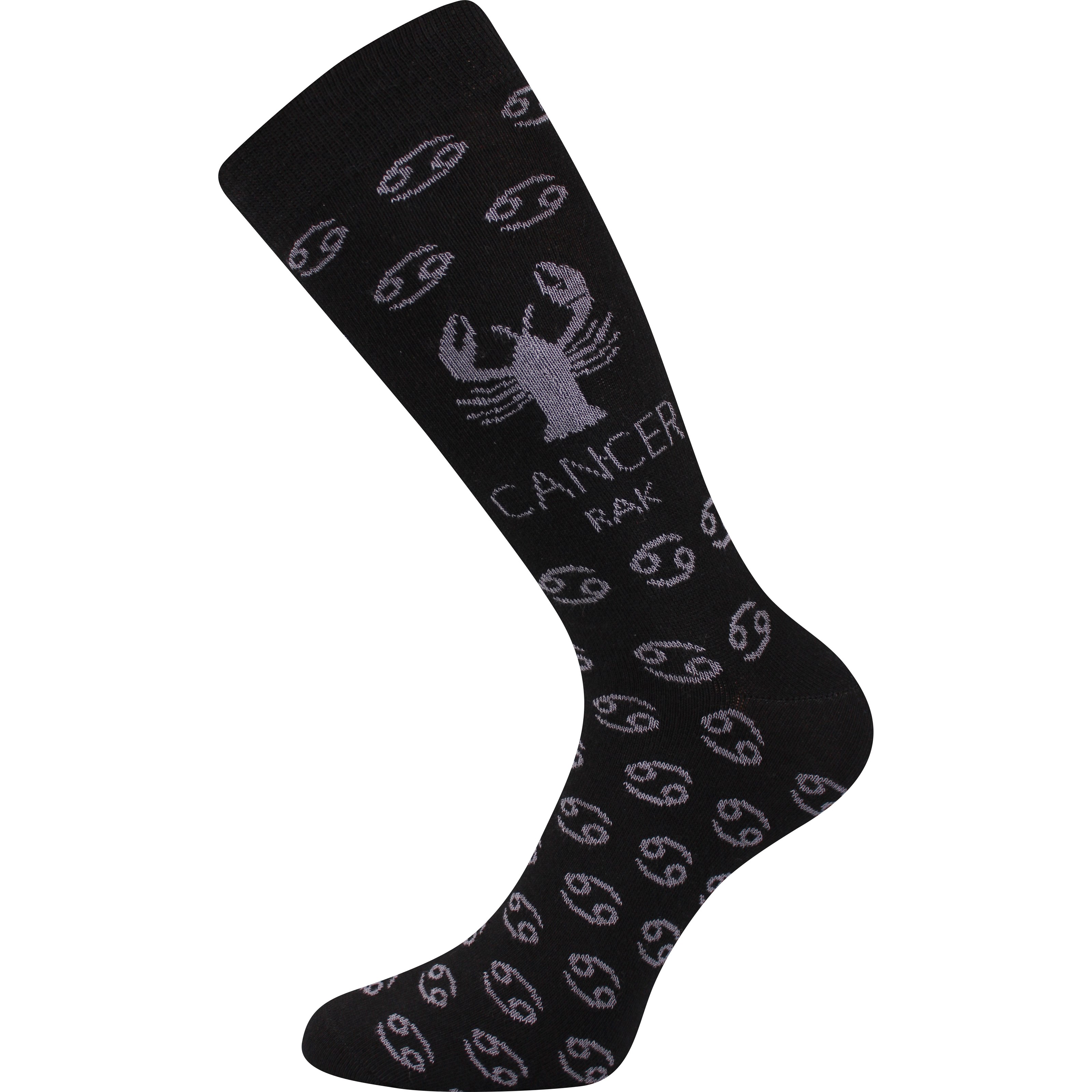 Socks with the ZODIAC sign in a box CANCER black BOMA 123656 L-11