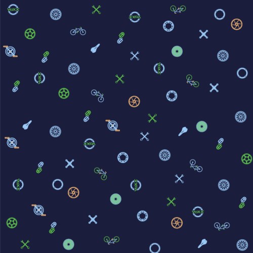 SEEKING short-sleeved night shirt with BIKE II panels, dark blue Lonka 125854 L-11