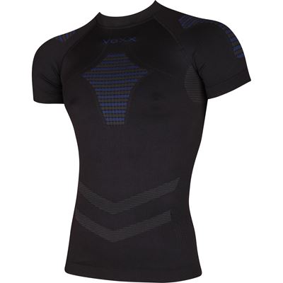 ActivePro 01 men's functional double-layer T-shirt with short sleeves, BLACK