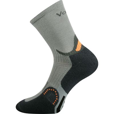 ACTROS light grey sports socks with silver