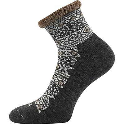 Women's winter wool socks ALESUND dark grey melange