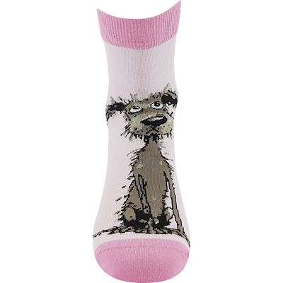 Women's summer socks ALÍK 01 with dogs MIX B light (3 pairs) BOMA 126417 4