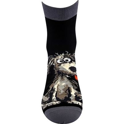 Women's summer socks ALÍK 01 with dogs MIX A (3 pairs)