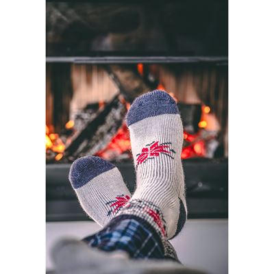 Thick winter socks ALTA made of merino wool and alpaca PATTERN A