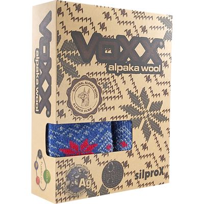 Set of winter socks and knitted mittens ALTA SET made of merino wool and alpaca BLUE