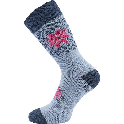 Set of winter socks and knitted mittens ALTA SET made of merino wool and alpaca LIGHT BLUE