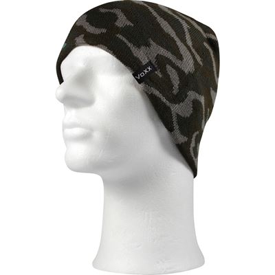 Men's knitted cap AMPERA pattern khaki CAMOUFLAGE