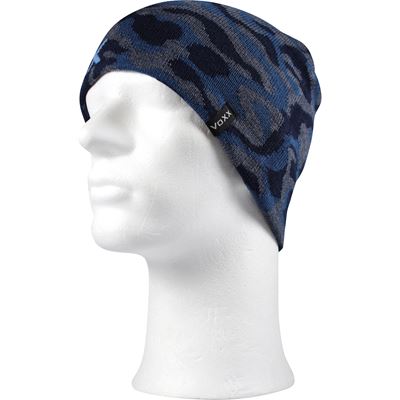 Men's knitted cap AMPERA pattern blue CAMOUFLAGE