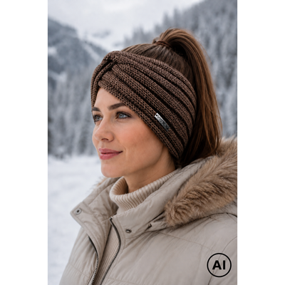 Women's knitted headband ANTARA cashmere
