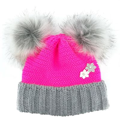 ASCONA magenta knitted girls' hat