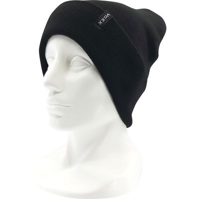 ATEGO men's knitted cap with turn-up BLACK