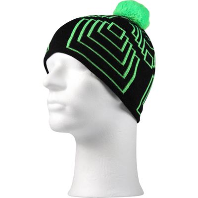 Men's knitted AXOR hat with pom-pom, green