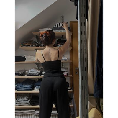 Women's bamboo camisole BAMBOO SEAMLESS 013 seamless BLACK (black)