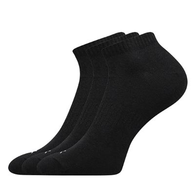 BADDY A cotton sports socks, low, 3 pairs, BLACK