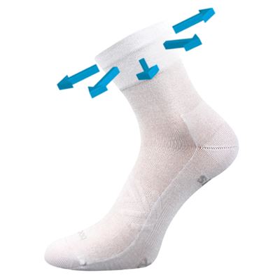 BAERON white bamboo sports socks