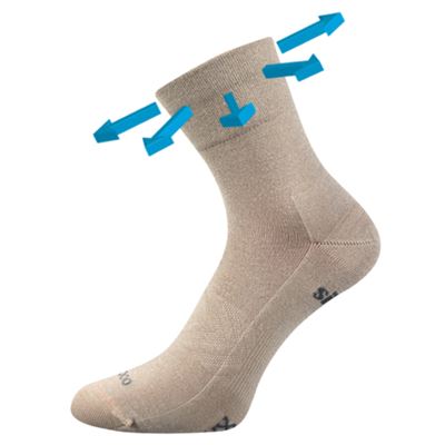 BAERON beige bamboo sports socks