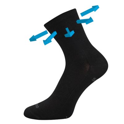 BAERON black bamboo sports socks