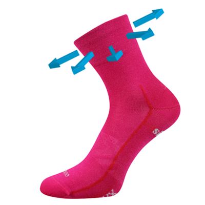 BAERON magenta bamboo sports socks