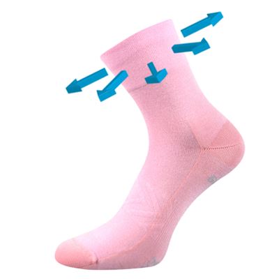 BAERON pink bamboo sports socks
