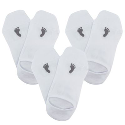 Anatomically shaped BAREFOOT SNEAKER invisible WHITE socks