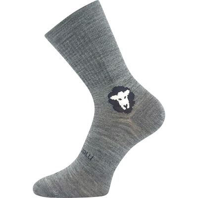 Anatomically shaped socks made of merino BAREFOOTAN with silver ions LIGHT GREY