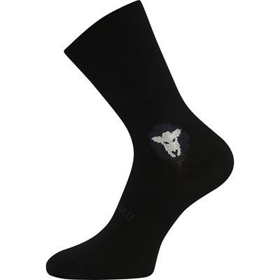 Anatomically shaped socks made of merino BAREFOOTAN with silver ions BLACK