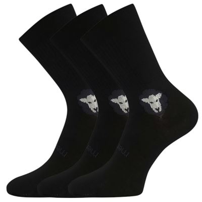 Anatomically shaped socks made of merino BAREFOOTAN with silver ions BLACK