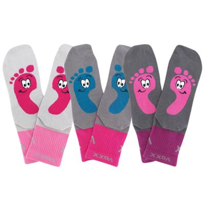 Anatomically shaped children's socks BAREFOOTIK girls' MIX B (3 pairs)