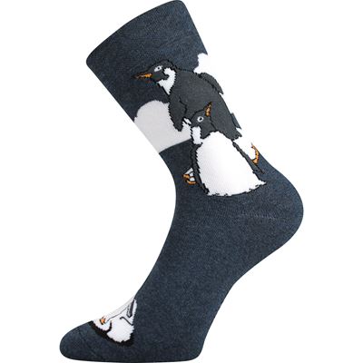 Thick terry socks BEDŘICH with penguins (2 pairs)