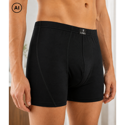 Men's luxury boxer shorts BERNARD modal BLACK