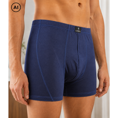Men's luxury boxer shorts BERNARD modal DARK BLUE