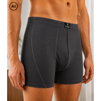 Men's luxury boxer shorts BERNARD modal DARK GREY