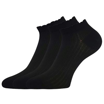 Women's summer socks BETH lace BLACK (3 pairs)