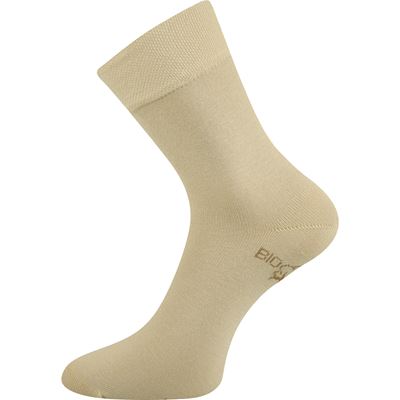 BIOBAN single-colour formal socks made from organic cotton BEIGE