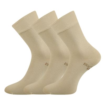 BIOBAN single-colour formal socks made from organic cotton BEIGE